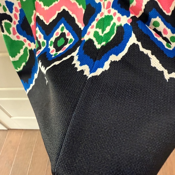 Gabby Skye Sleeveless 6os Geometric Ikat Dress Keyhole Neck Sz 8 Retro - Picture 4 of 5